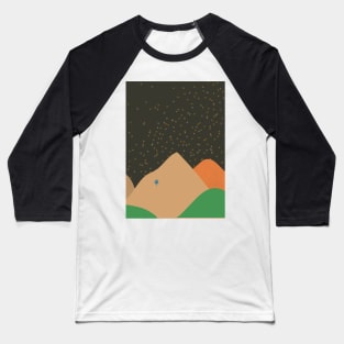 Mountains And Stars Baseball T-Shirt